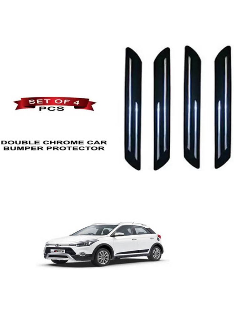     			RONISH Rubber Car Bumper Protector Guard (Double Chrome) For Hyundai i20 Active