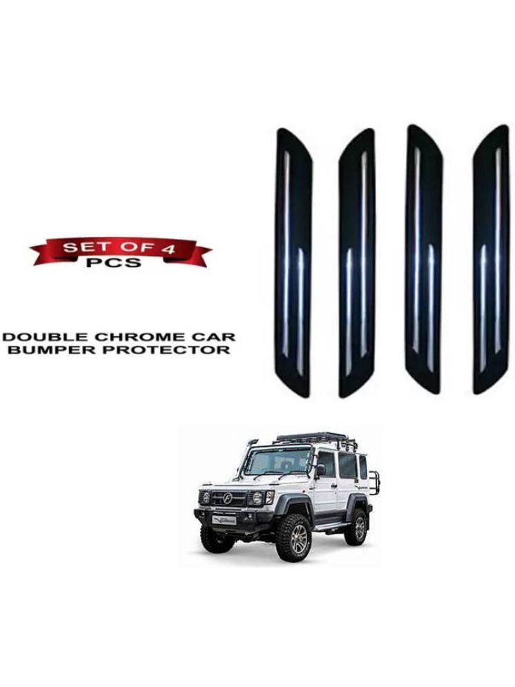     			RONISH Rubber Car Bumper Protector Guard (Double Chrome) For Universal For Car Gurkha