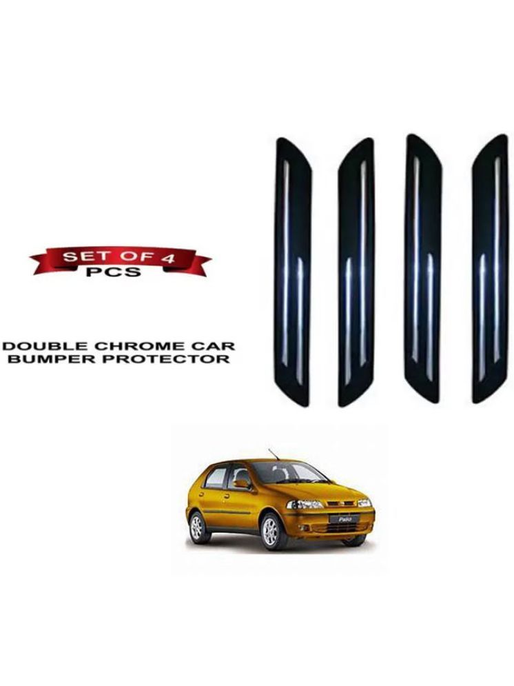     			RONISH Rubber Car Bumper Protector Guard (Double Chrome) For Fiat Palio NV