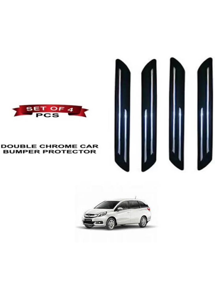     			RONISH Rubber Car Bumper Protector Guard (Double Chrome) For Honda Mobilio