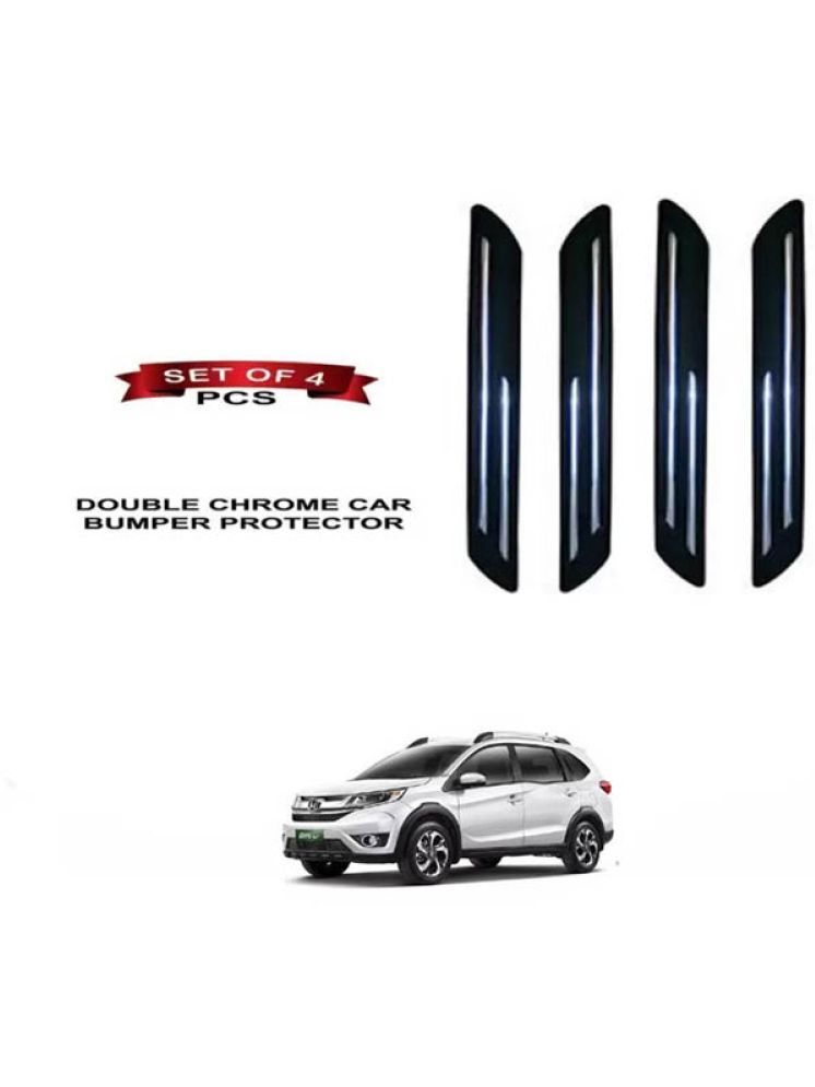     			RONISH Rubber Car Bumper Protector Guard (Double Chrome) For Honda BR-V