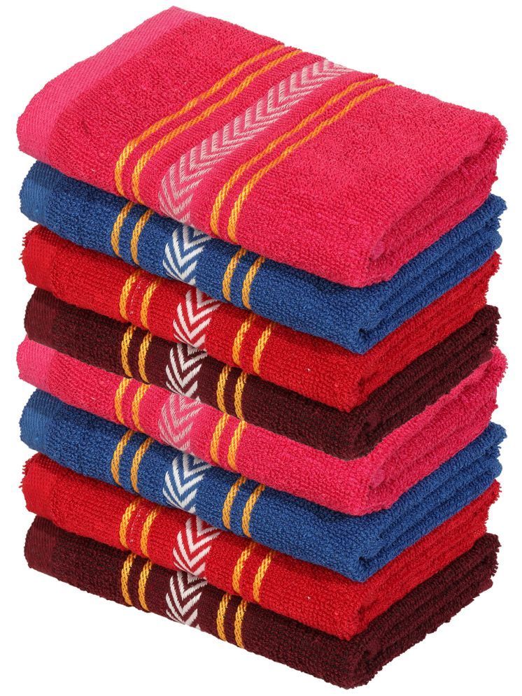     			Satisfyn Cotton Solid Hand Towel 351-400 ( Pack of 8 ) - Assorted