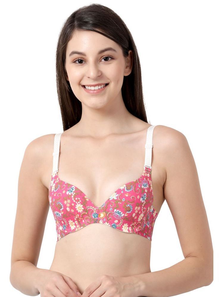     			Shyaway Pink Nylon Lightly Padded Women's Everyday Bra ( Pack of 1 )