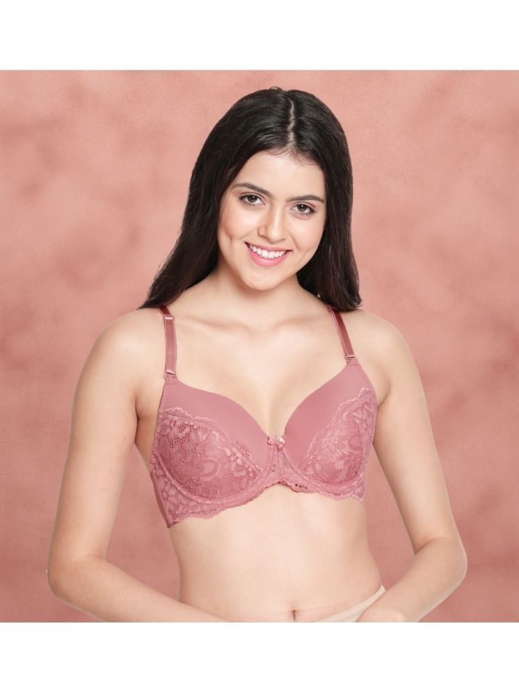     			Susie Pink Lace Lightly Padded Women's Push Up Bra ( Pack of 1 )