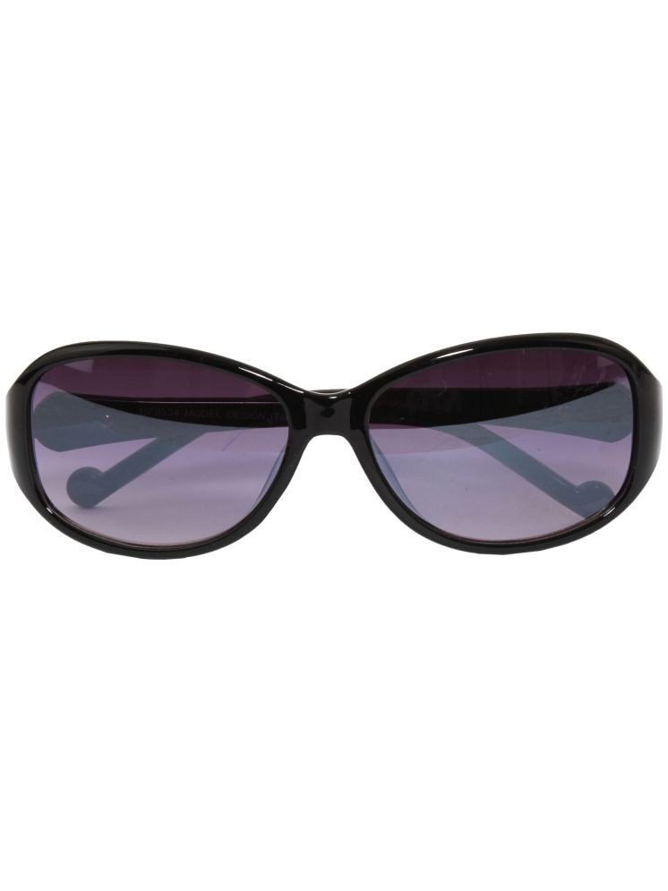     			Veins Black Oval Sunglasses ( Pack of 1 )