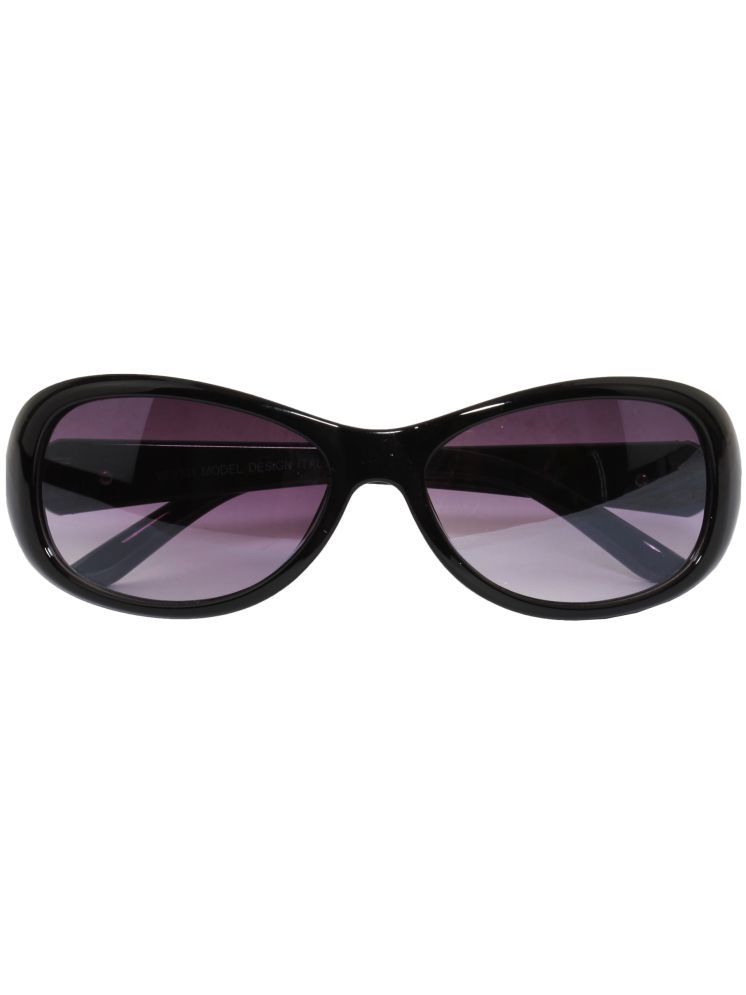     			Veins Black Oval Sunglasses ( Pack of 1 )