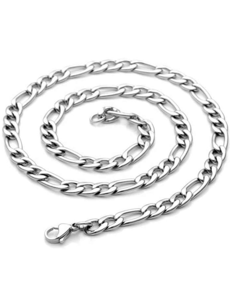     			WTM Rhodium Plated Chain ( Pack of 1 )