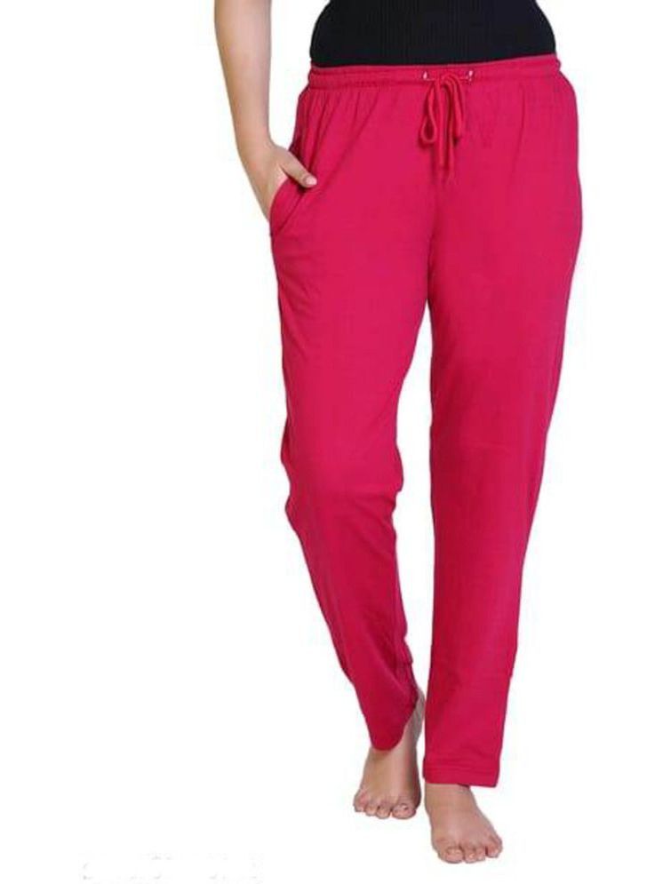     			Whyme Fashion Magenta Cotton Regular Women's Casual Pants ( Pack of 1 )