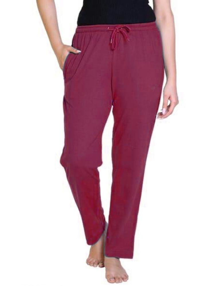     			Whyme Fashion Maroon Cotton Regular Women's Casual Pants ( Pack of 1 )