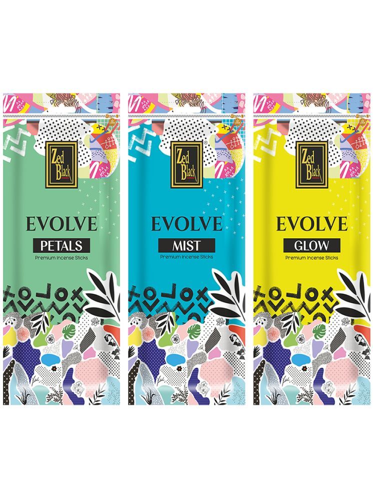     			Evolve Premium Incense Sticks Petals ,Mist,Glow (Pack of 3)