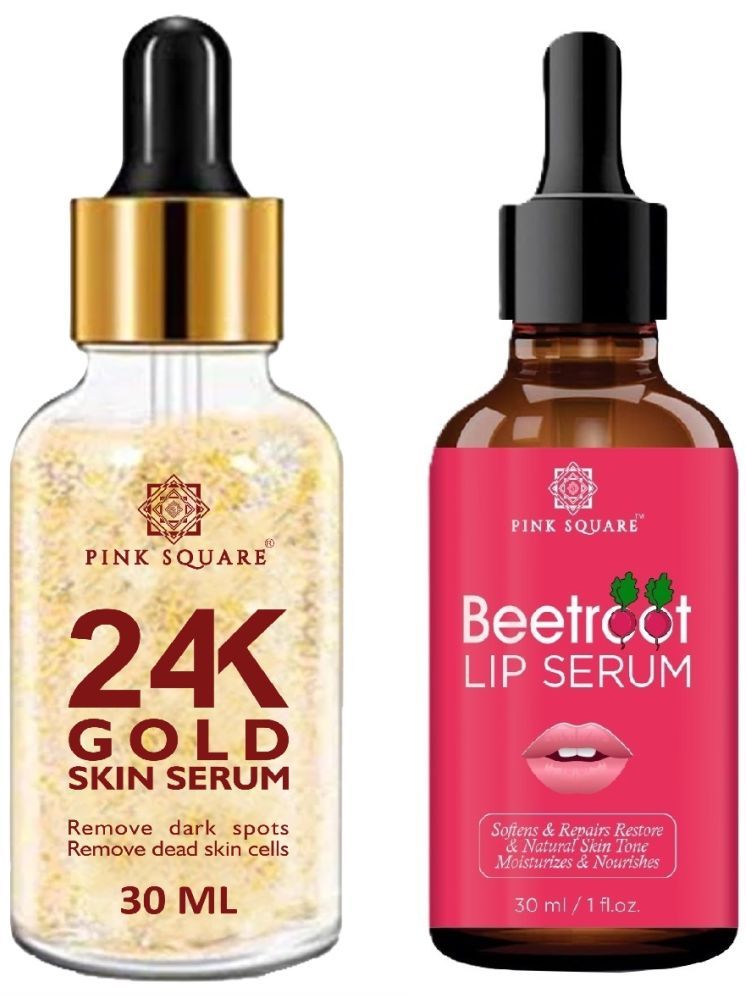     			24K Gold Skin Serum - Remove Dark Spots & Beetrooth Lip Serum - Soften & Natural Lips (Each,30ml) - Set of 2 Items