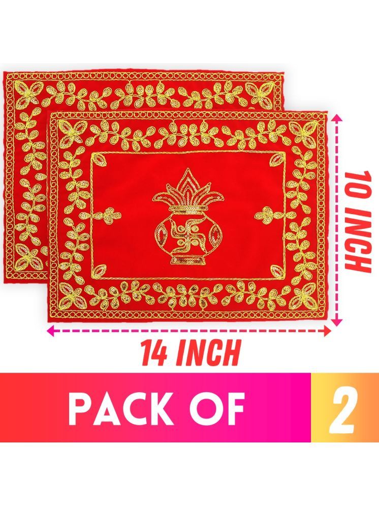     			Bhakti Lehar Pooja Cloth for God Idol ( 10 x 14 Inch ) ( Pack of 2 )