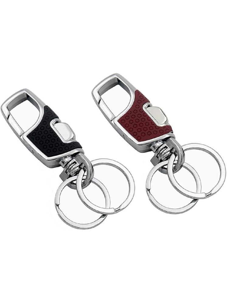     			Bluedeal Black Metal Keychain - Pack of 2