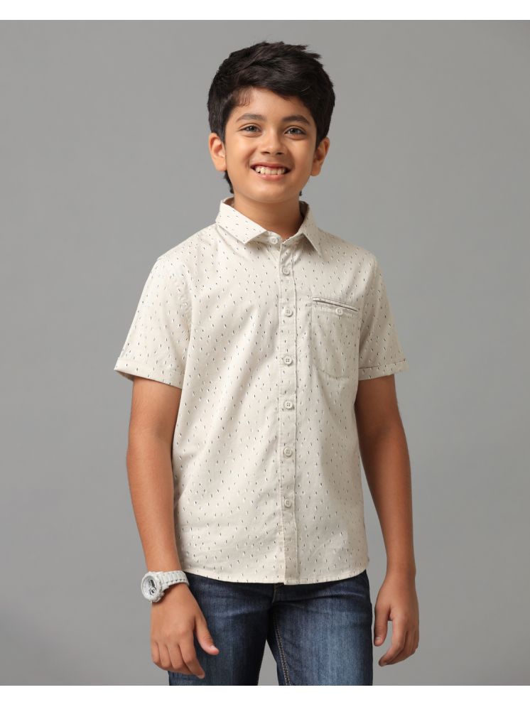     			Under Fourteen Only Pack of 2 Boys 100% Cotton Half Sleeves Shirt ( Beige )