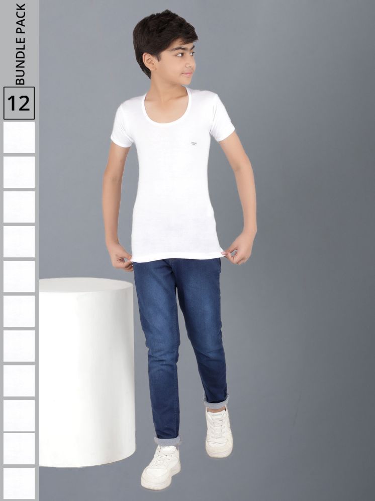     			Dollar Pack of 12 Boys Cotton ( White )