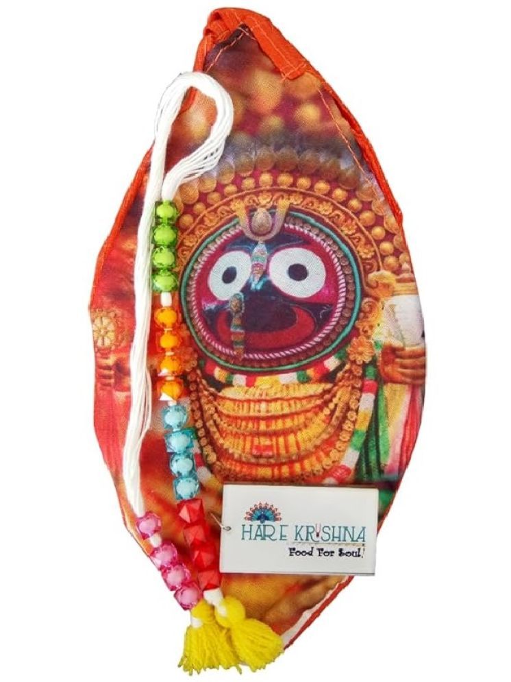     			Hare Krishna Food For Soul Jagannath ji jholi | Cotton Gomukhi Jaap Bag Japa Mala Bag/Gaumukhi 1 ( Pack of 1 )