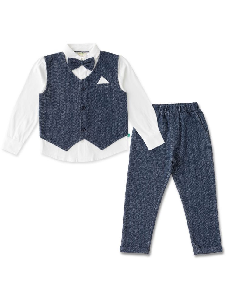     			Juscubs Pack of 1 Boys Cotton Shirt & Pants ( Navy Blue )