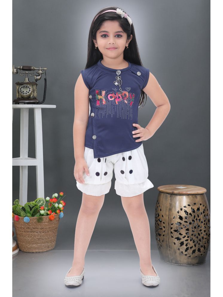     			NIPU CREATION Multicolor Cotton Blend Girls Top With Shorts ( Pack of 1 )