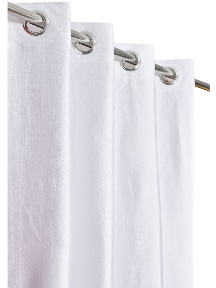     			SWIZIER Solid Room Darkening Eyelet Curtain 7 ft ( Pack of 2 ) - White