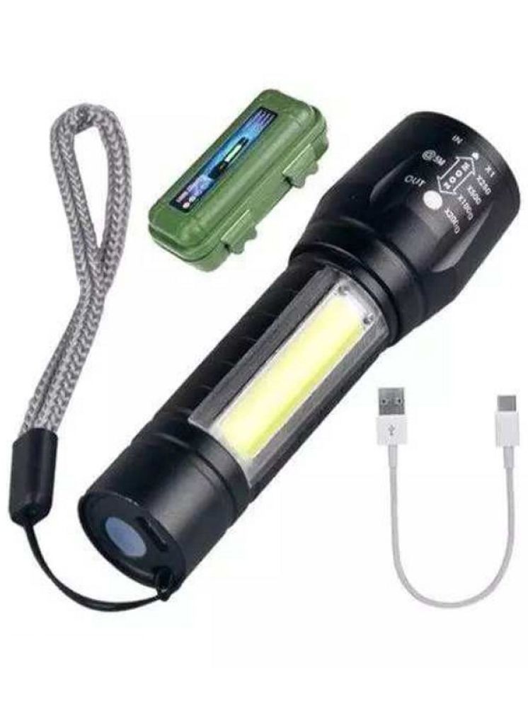     			VM SHOPPING MALL - 4W Rechargeable Flashlight Torch ( Pack of 1 )