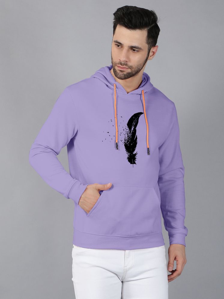     			fashion and youth Cotton Blend Hooded Men's Sweatshirt - Purple ( Pack of 1 )