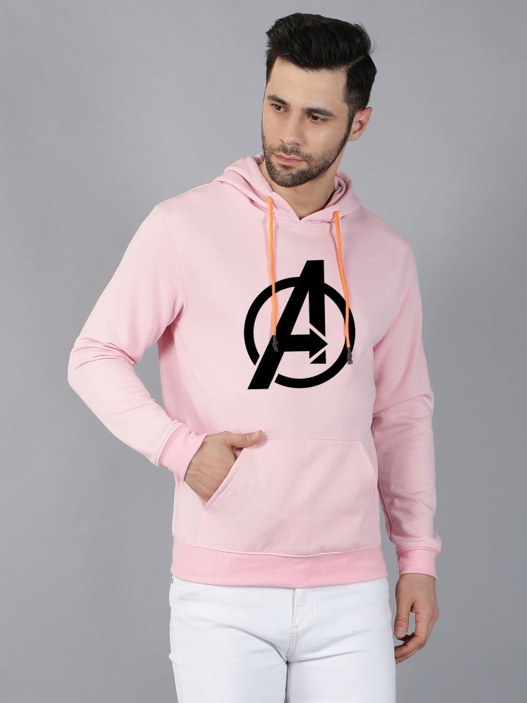     			fashion and youth Cotton Blend Hooded Men's Sweatshirt - Pink ( Pack of 1 )