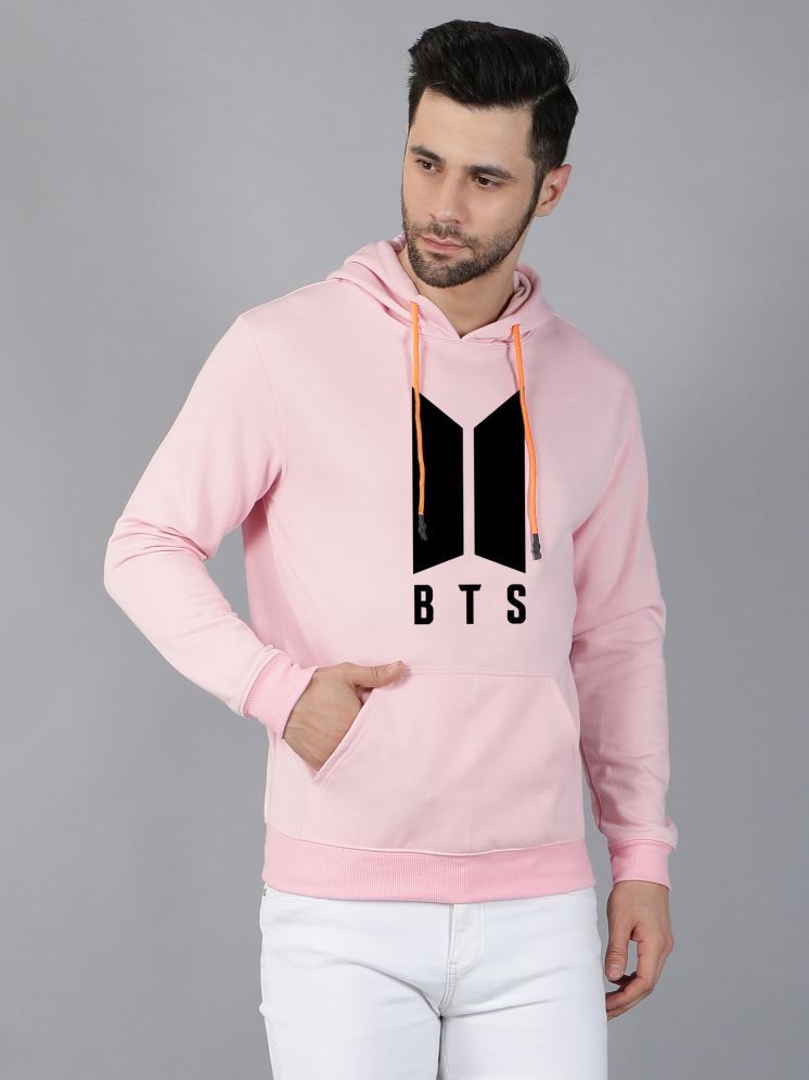     			fashion and youth Cotton Blend Hooded Men's Sweatshirt - Pink ( Pack of 1 )