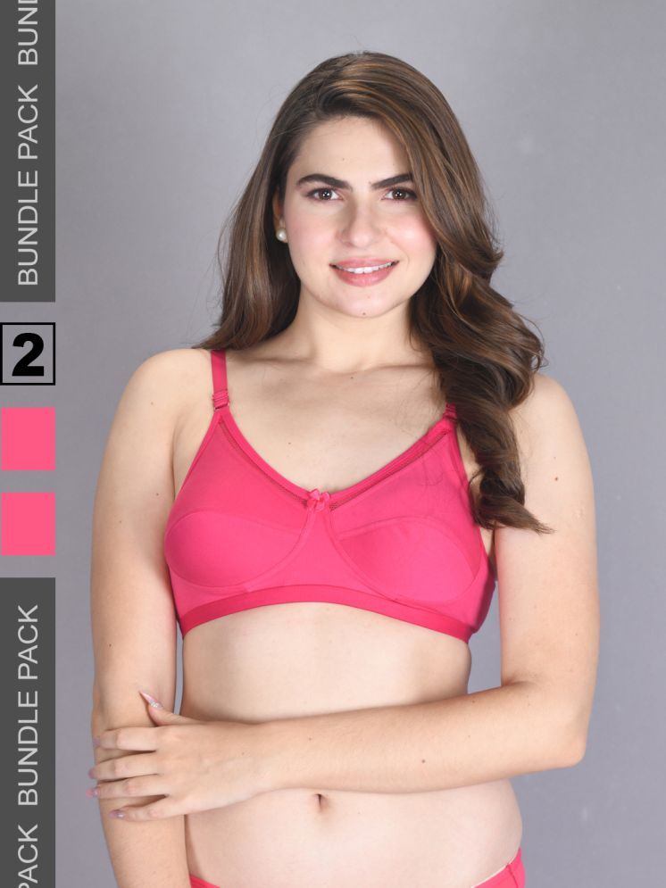     			lux venus Pack of 2 Cotton Non Padded Women's Everyday Bra ( Magenta ) VEN_BRA164_FCA_2PC