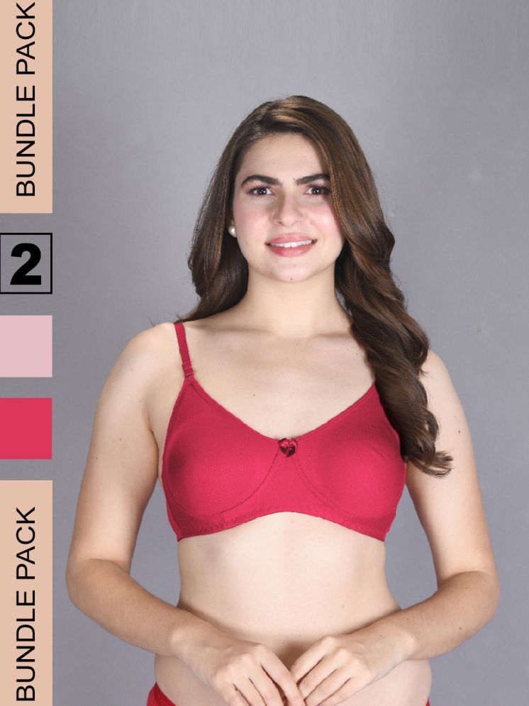     			lux venus Rose Gold Cotton Non Padded Women's T-Shirt Bra ( Pack of 2 )