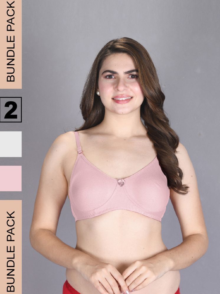     			lux venus White Cotton Non Padded Women's T-Shirt Bra ( Pack of 2 )