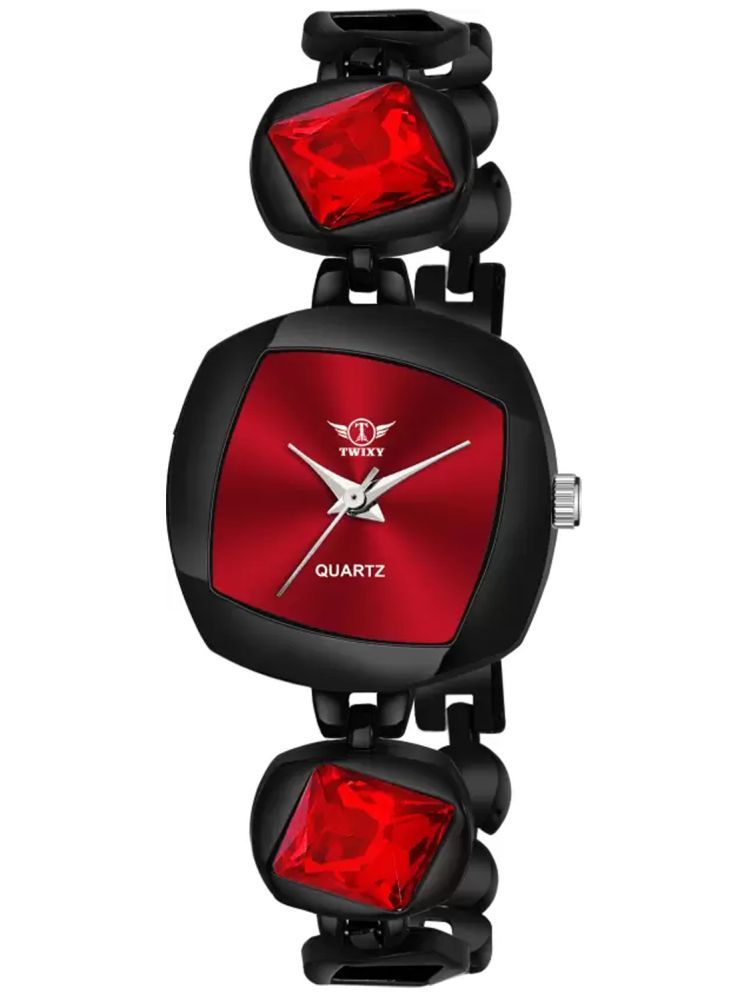     			twixy Black Metal Analog Womens Watch