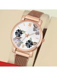 REESKY Rose Gold Brass Analog Womens Watch