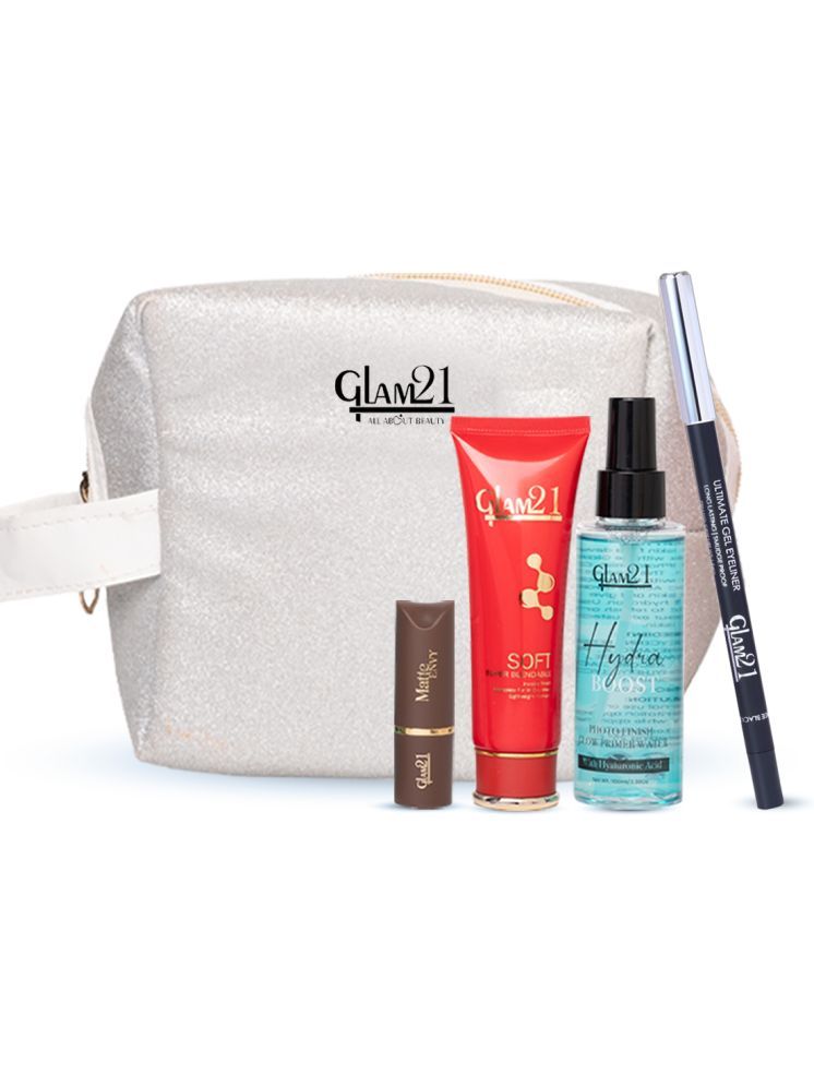     			Glam21 Makeup Kit ( Kajal,Face Primer,Lipstick, Foundation )