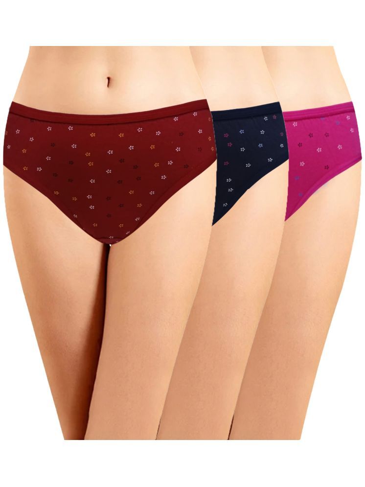     			IN CARE LINGERIE Multicolor ICBK-016 Cotton Printed Women's Hipster ( Pack of 3 )