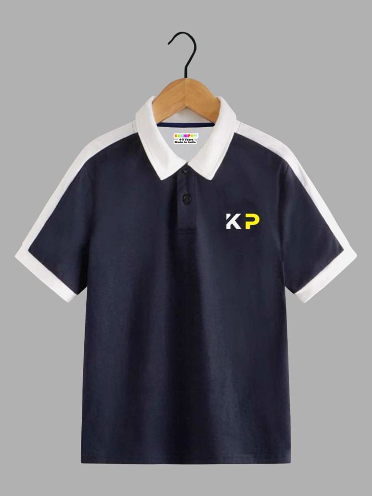     			Kuchipoo Navy Cotton Blend Boy's Polo T-Shirt ( Pack of 1 )