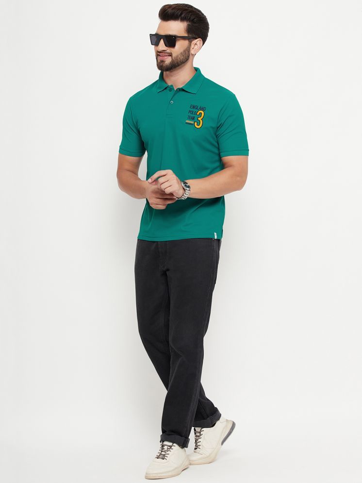     			Nuovo Cotton Blend Regular Fit Solid Half Sleeves Men's Polo T Shirt - Green ( Pack of 1 )