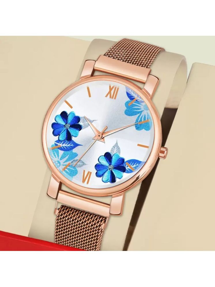     			REESKY Rose Gold Brass Analog Womens Watch