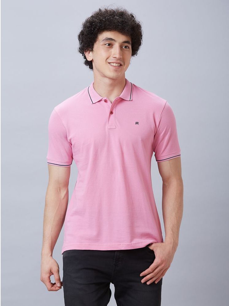     			Raymond Cotton Regular Fit Solid Half Sleeves Men's Polo T Shirt - Pink ( Pack of 1 )