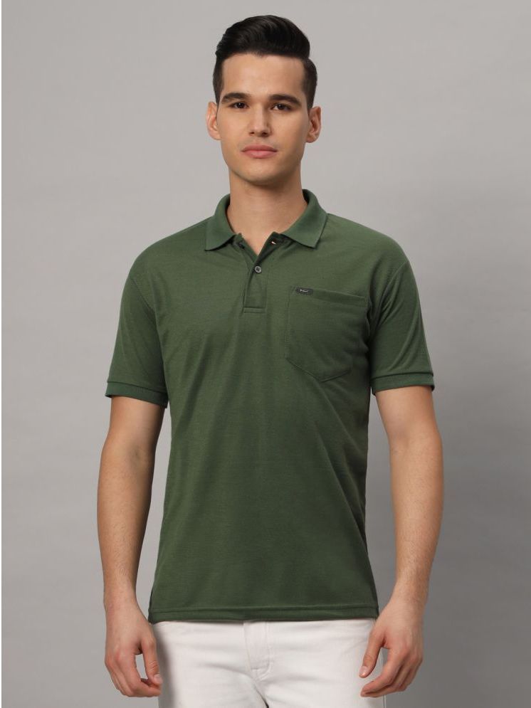     			Resilience Cotton Blend Regular Fit Solid Half Sleeves Men's T-Shirt - Dark Green ( Pack of 1 )