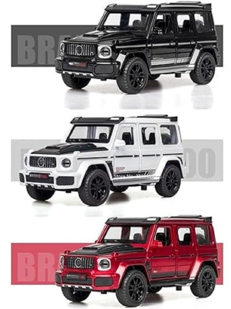     			SOFLITA toys  Diecast Alloy Metal 1:36 Brabus 700 Gwagon AMG Toy Car Scale Model, Pull Back Vehicles Alloy Simulation Supercar with Lights and Sound Car Toys Gifts for Kids(Multicolor)