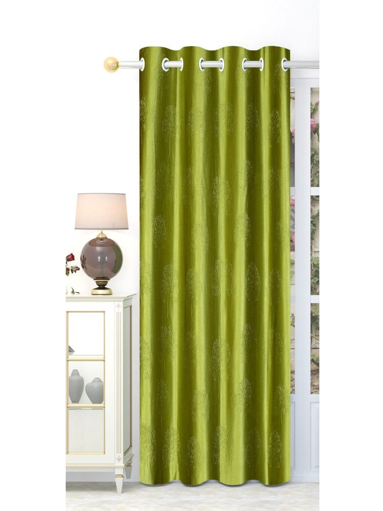     			SWIZIER Abstract Room Darkening Eyelet Curtain 5 ft ( Pack of 1 ) - Green