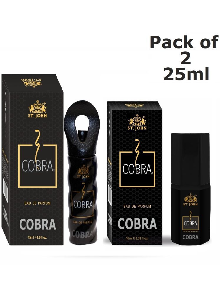     			St. John Cobra 15ml & Cobra 10ml Long Lasting Pocket Perfume for Men 25 ml ( Pack of 2 )