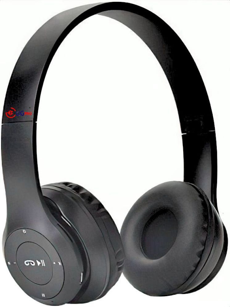     			UGPro UGP-47 2 in 1 3.5 mm Bluetooth Headphone Over Ear 4 Hours Playback Adjustable length IPX4(Splash & Sweat Proof) Black