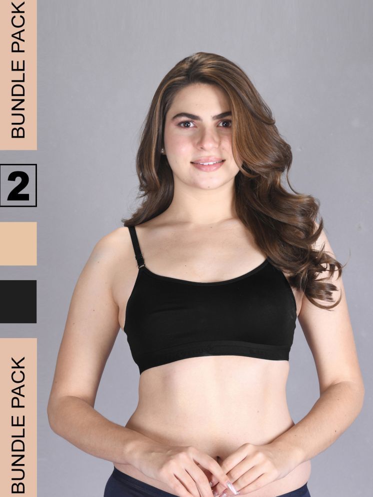     			lux venus Pack of 2 Cotton Non Padded Women's Everyday Bra ( Beige ) VEN_BRA121_BLK_SK_2PC