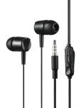 MZ M105 3.5 mm Wired Earphone In Ear Volume Controller Black