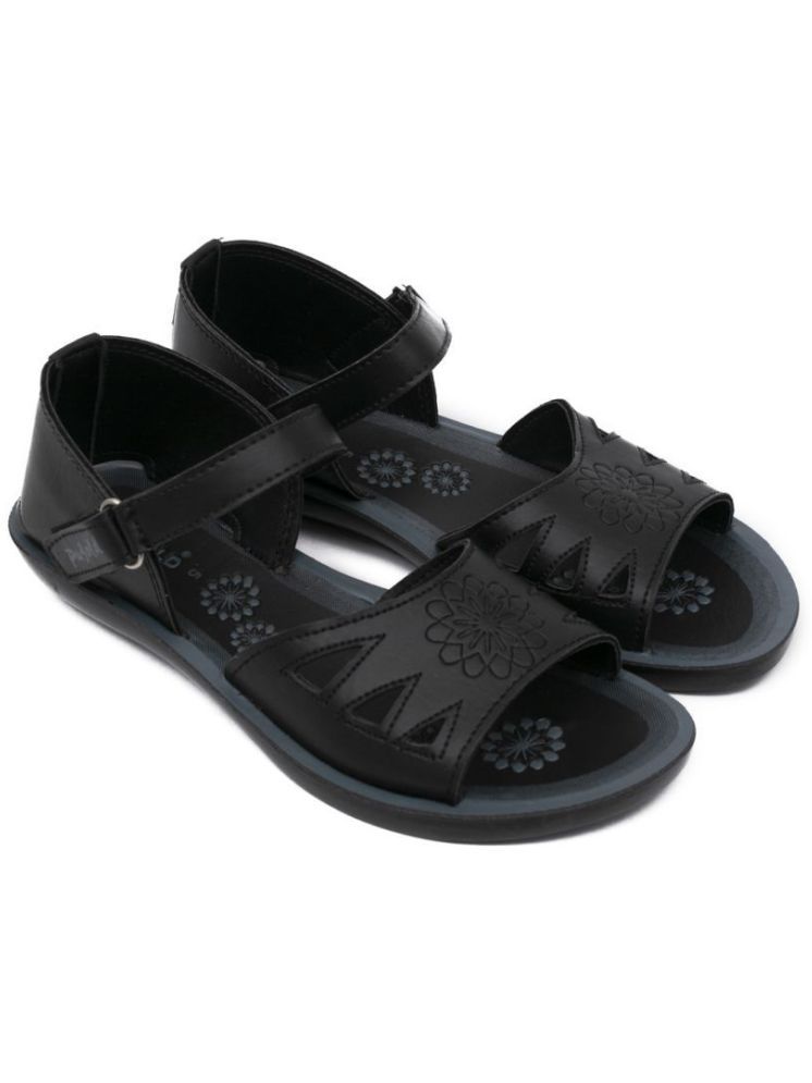     			ASIAN Black Floater Sandals