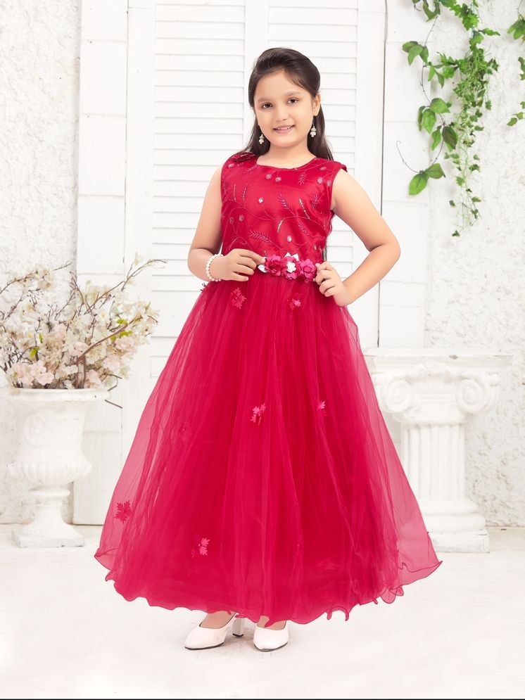     			Aarika Net Gown For Girls ( Pack of 1 , Pink )