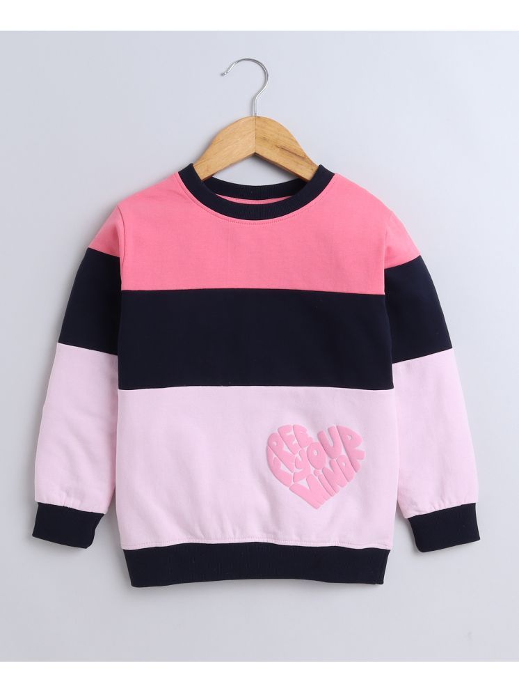     			BUMZEE Single Girls Cotton Sweatshirt ( Pink )