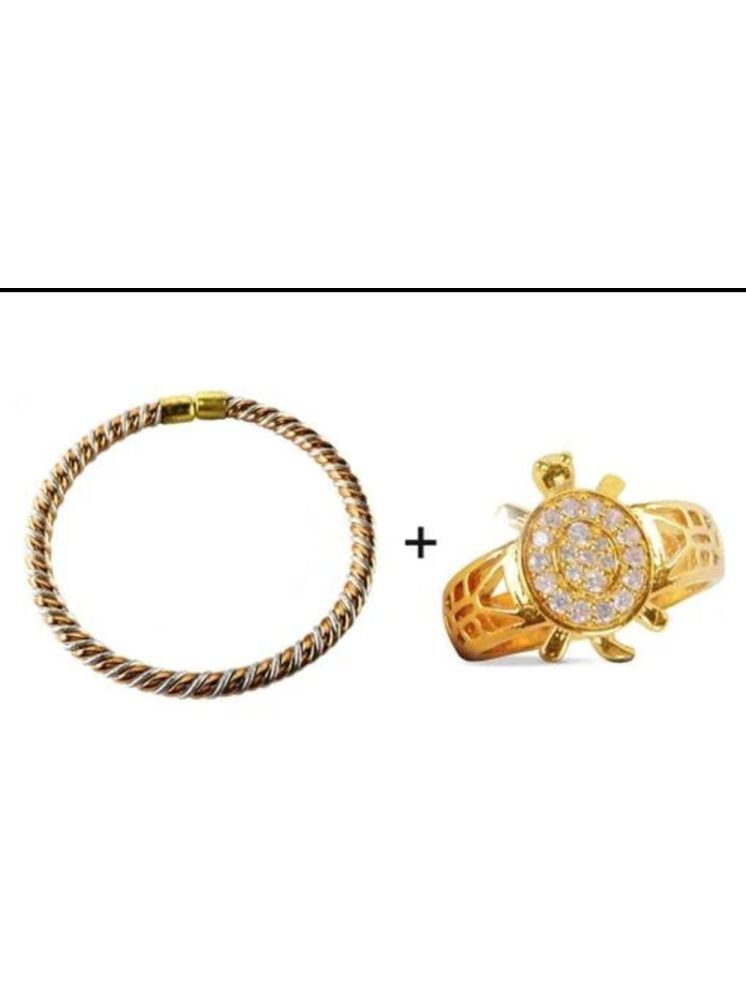     			DvR ClicK Idol Bracelet Ashtdhatu Kada  With Meru Ring ( Pack of 2 )