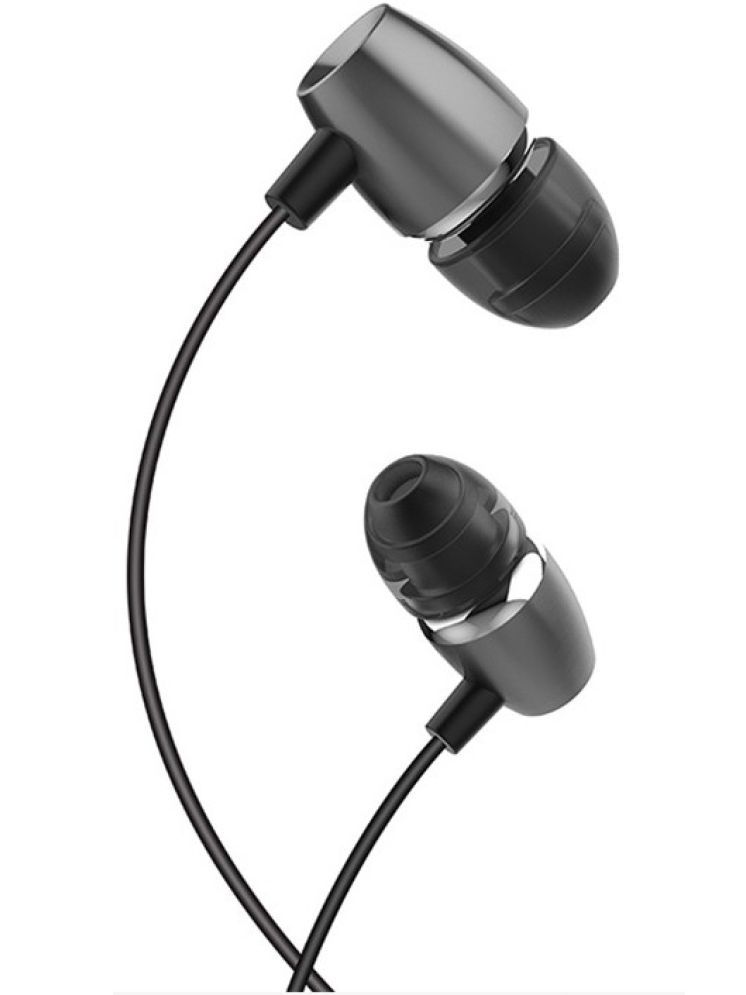     			MZ W-R03 3.5 mm Wired Earphone In Ear Volume Controller Black